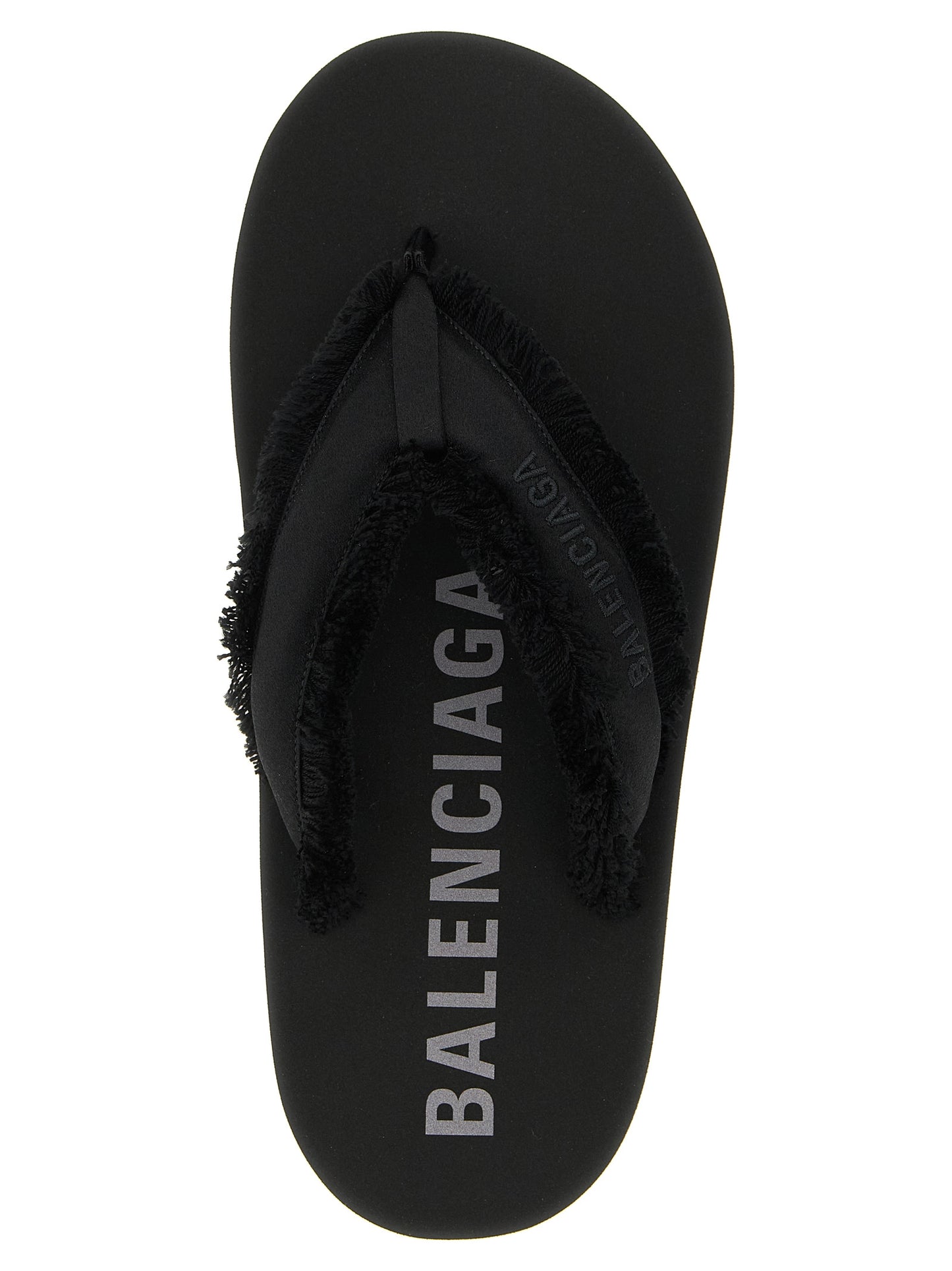 Balenciaga Black Viscose Slides
