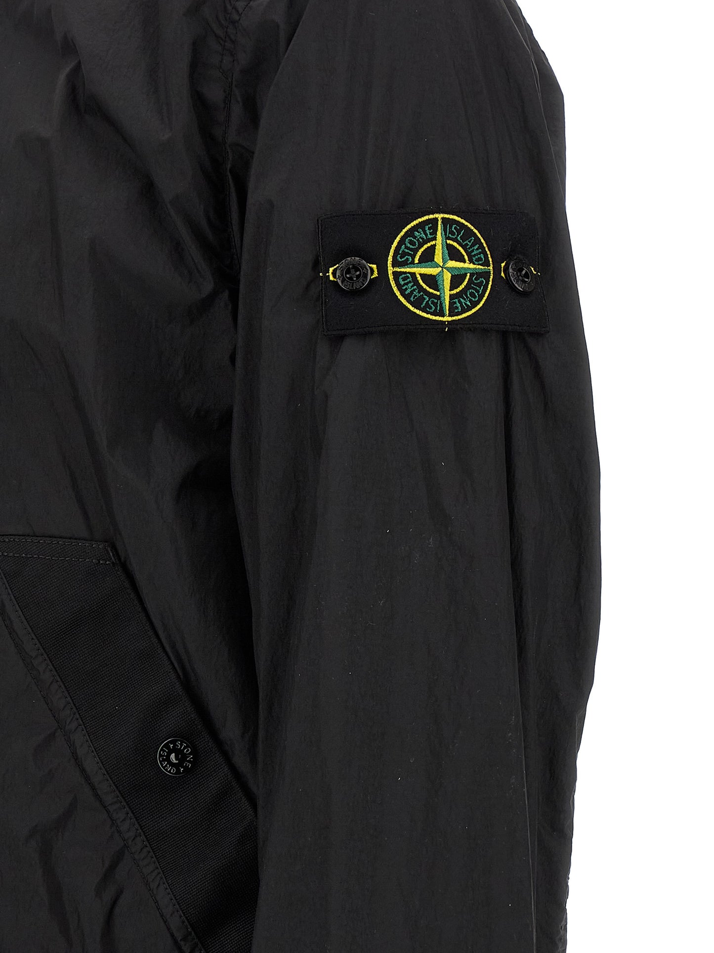 Stone Island Black Polyamide Full-Length Jacket