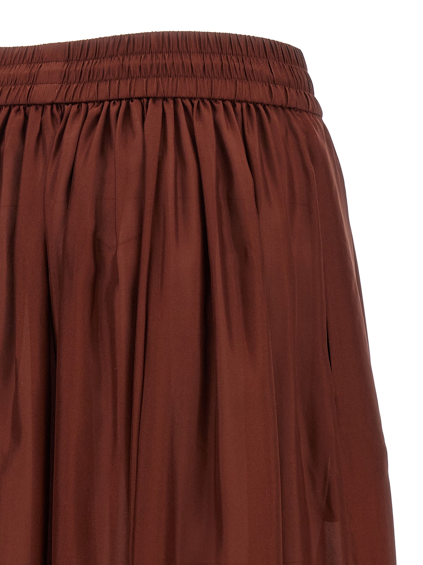 Zimmermann Bordeaux Silk Mini Skirt