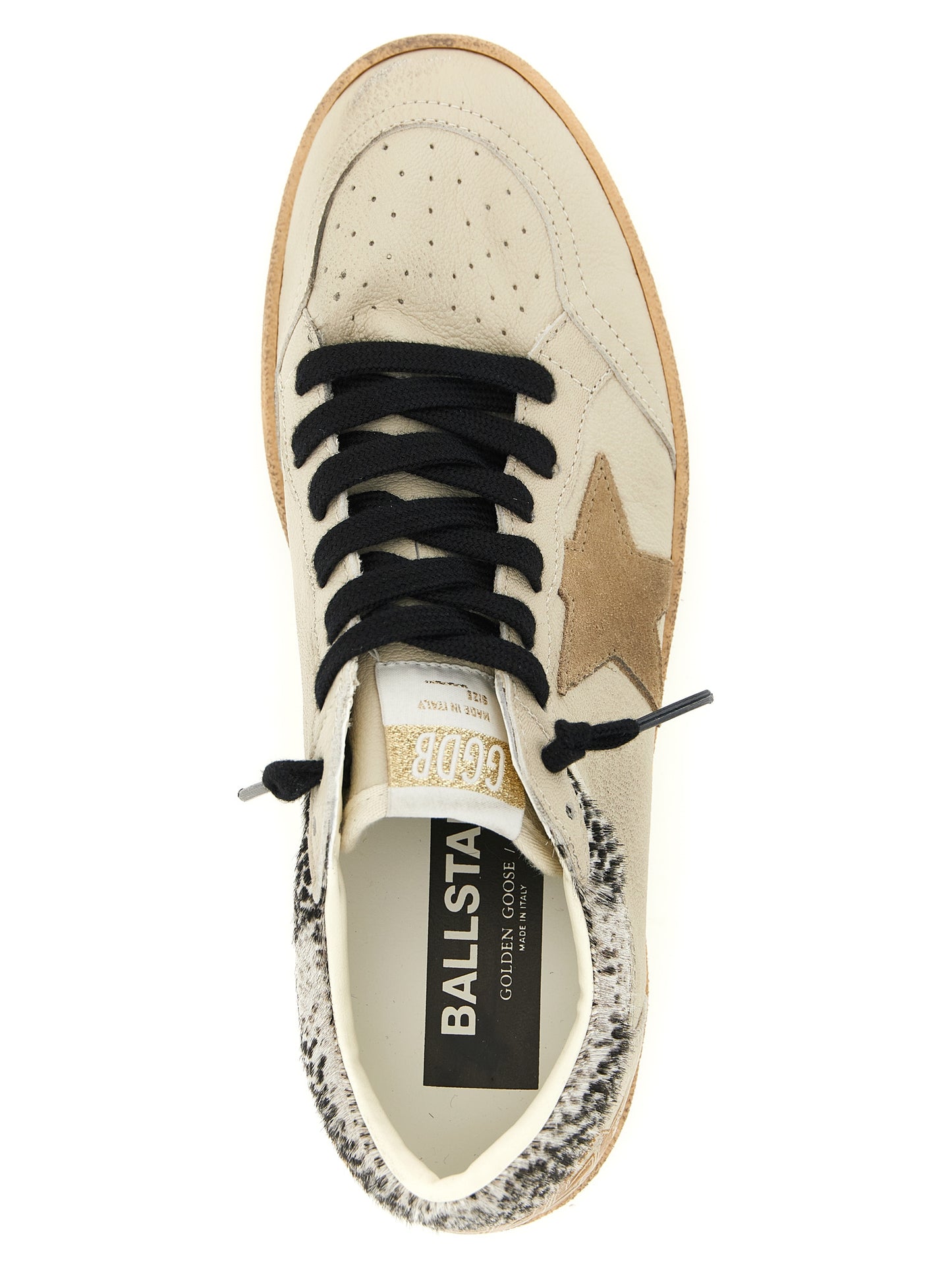 Golden Goose Beige Goatskin Low Top Sneakers