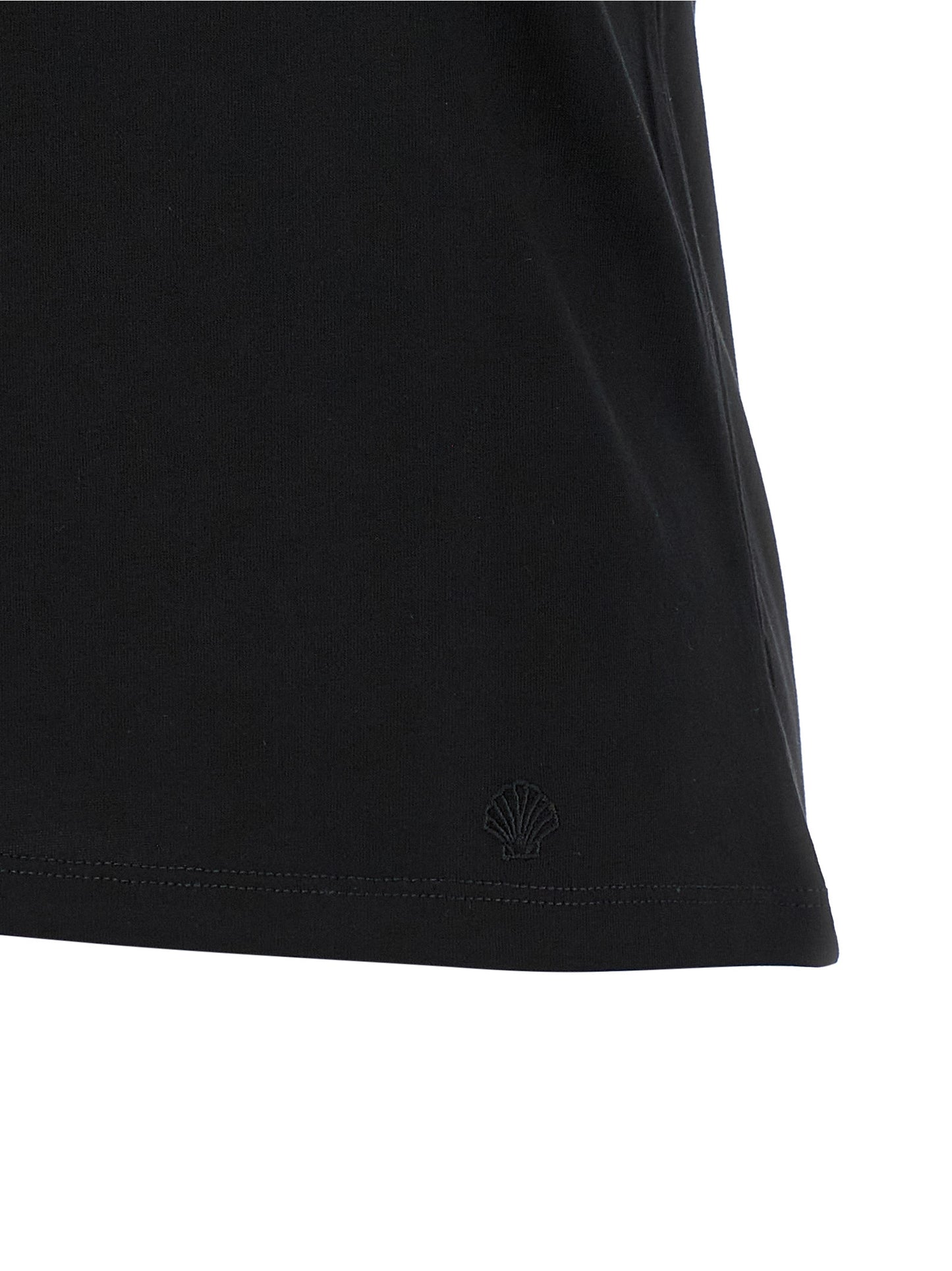 Loulou De Saison Black Cotton Sleeveles T-Shirt