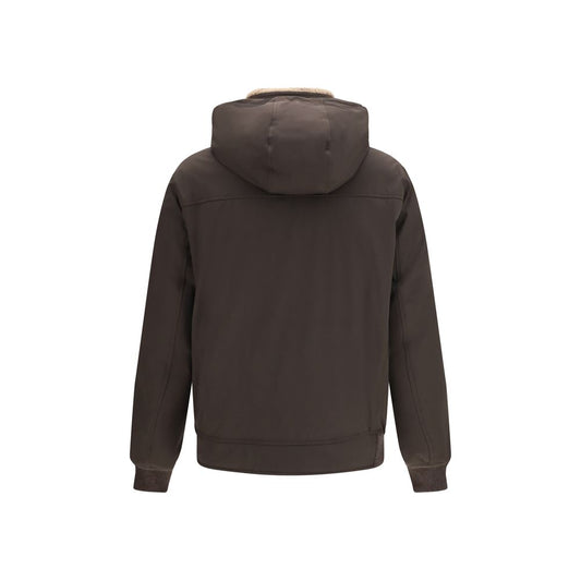 Brunello Cucinelli Brown Polyamide Shell Jacket