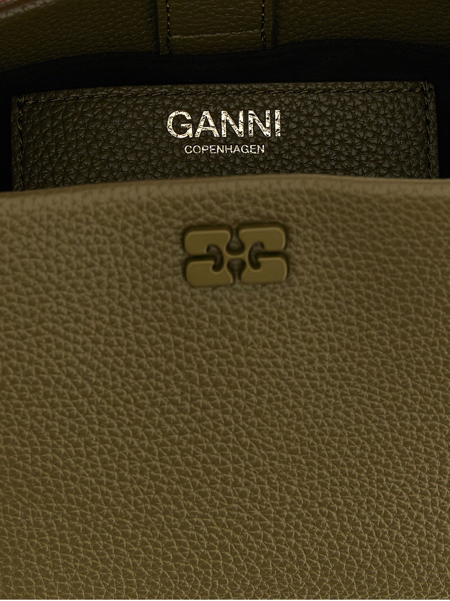 Ganni Bicolor Polyester Handbag