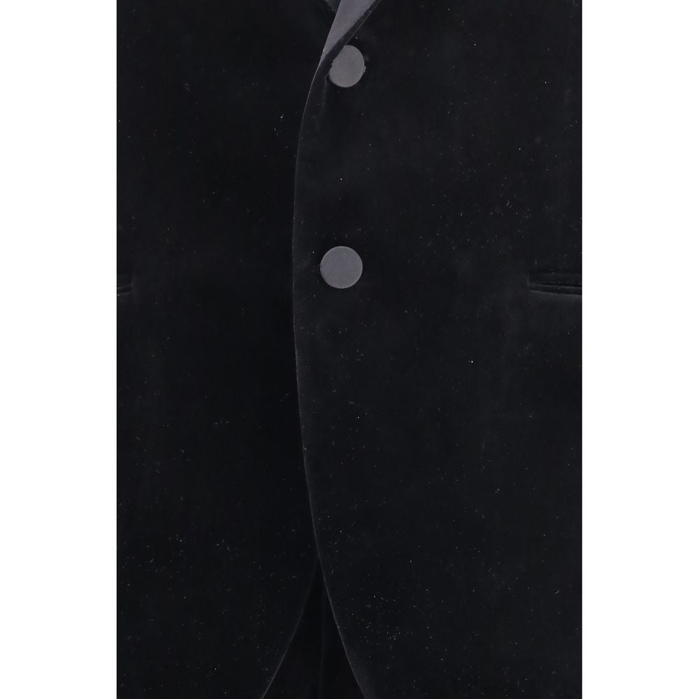 Ferragamo Black Cotton Tuxedo