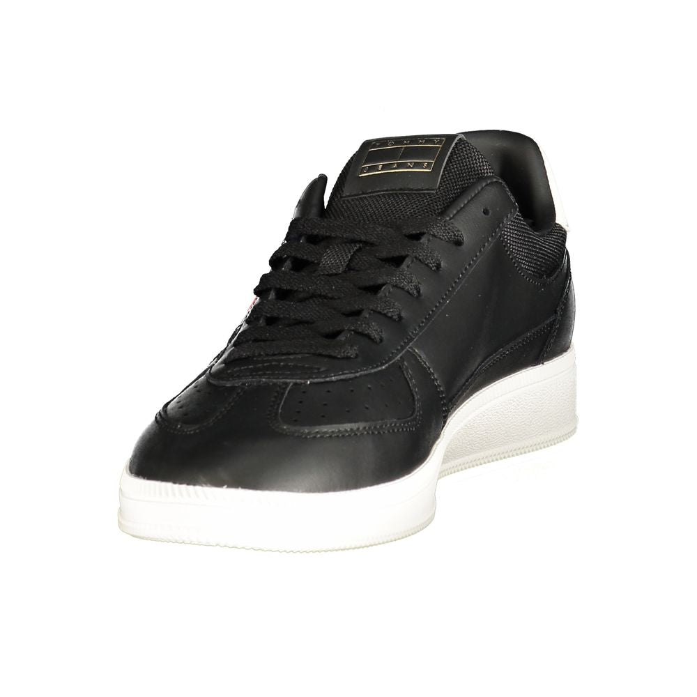 Tommy Hilfiger Black Polyurethane Men's Sneaker