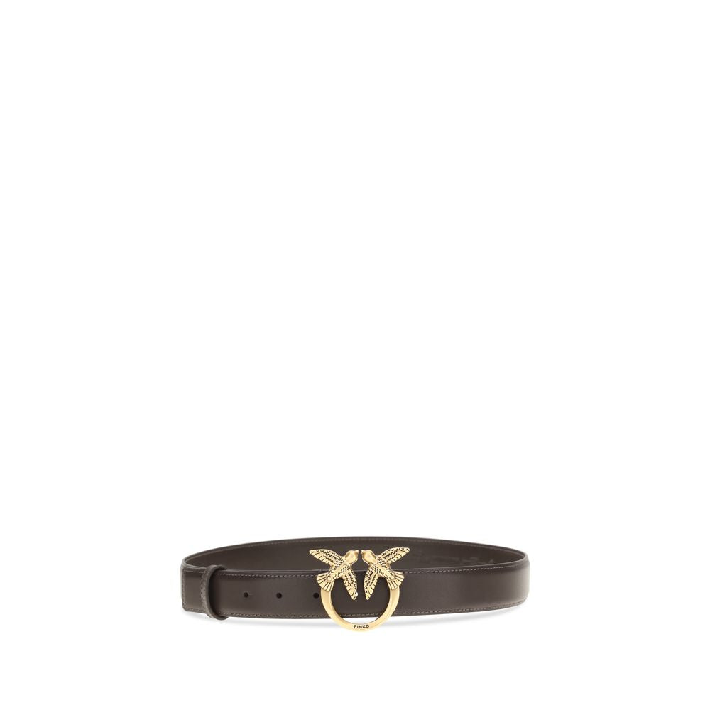 PINKO Brown Calf Leather Bos Taurus Regular Belt