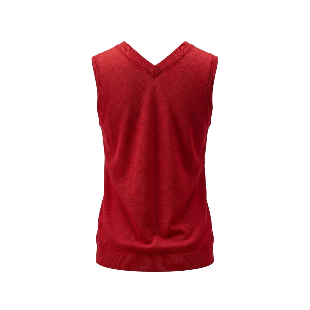Malo Red Linen Women Tank