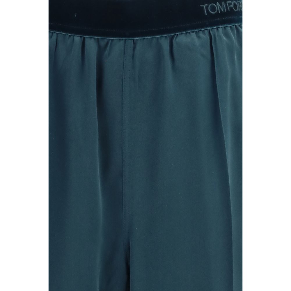 Tom Ford Blue Silk Casual Pants