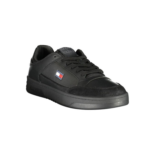 Tommy Hilfiger Black Polyurethane Men's Sneaker