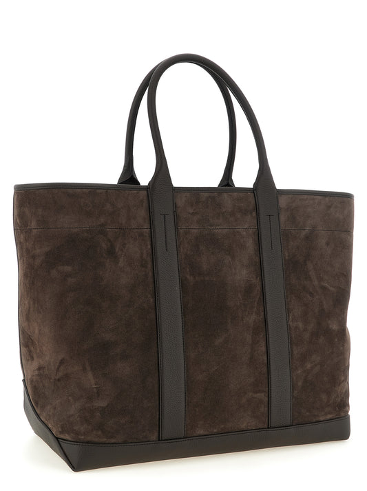 Tom Ford Brown Calfskin Tote Bag