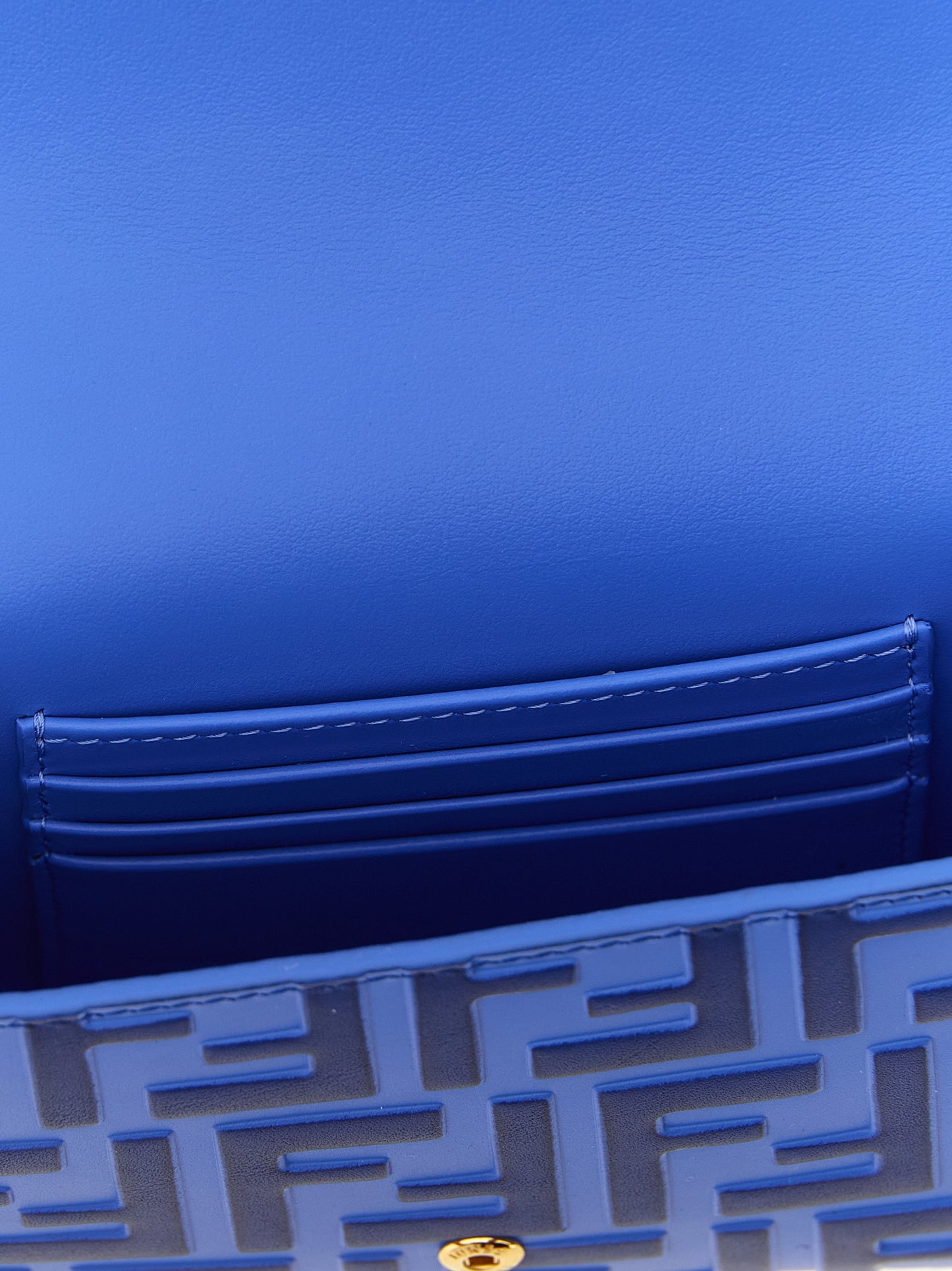 Fendi Blue Calfskin Cardholder