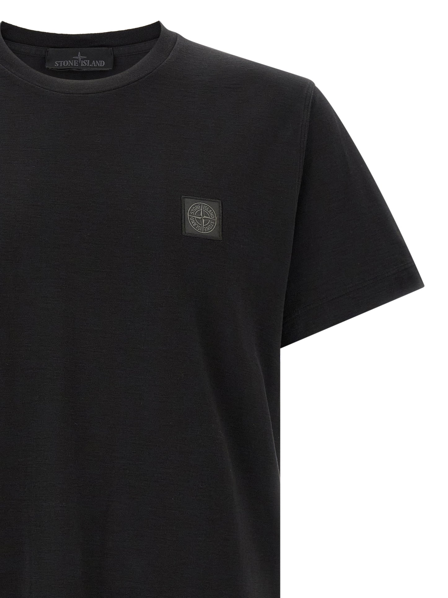 Stone Island Black Cotton T-Shirt