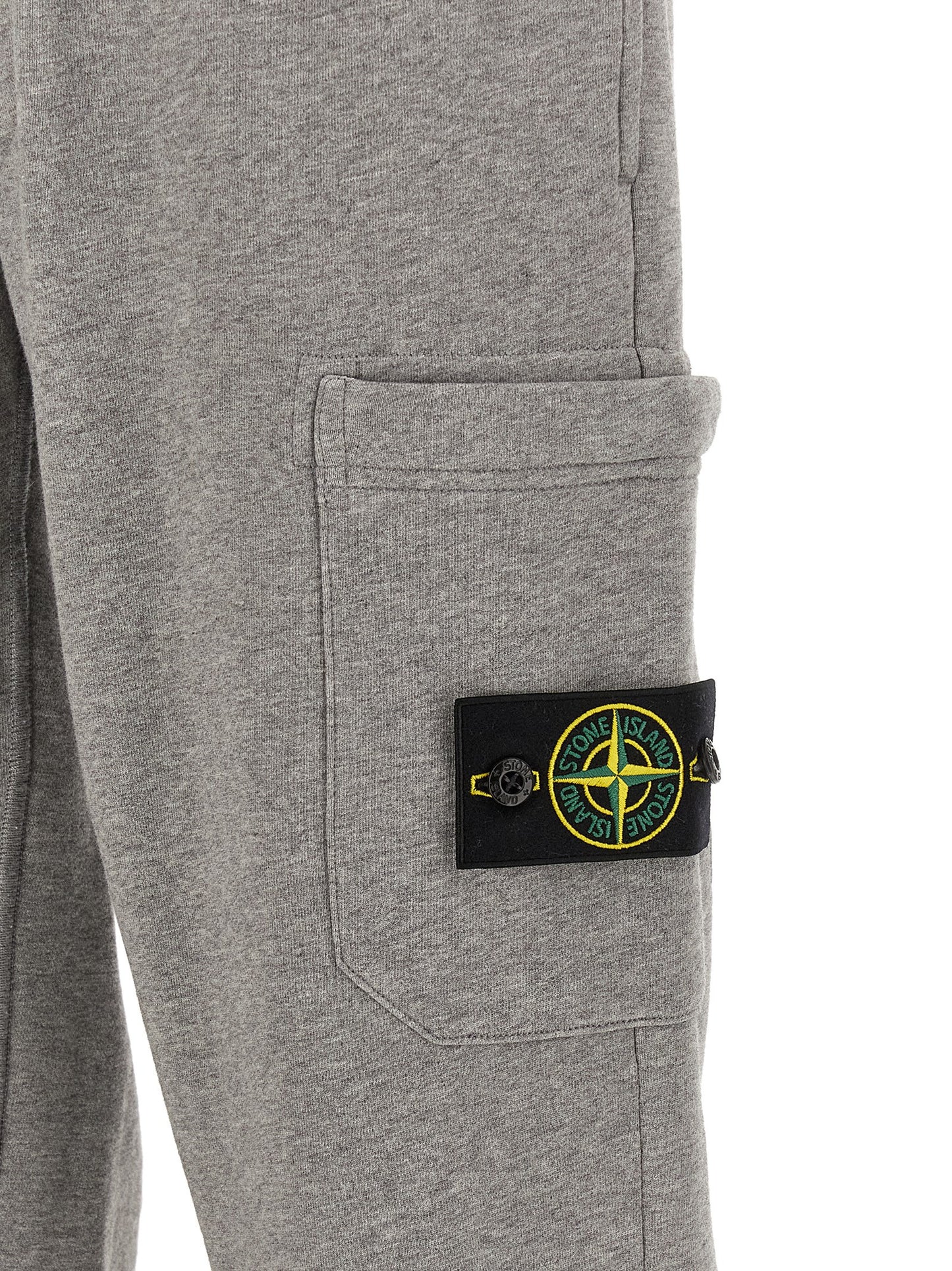 Stone Island Gray Cotton Joggers (Workout Pants)