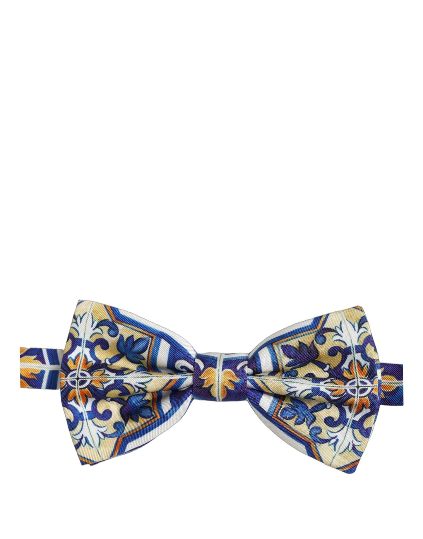 Dolce & Gabbana Men Multicolor Majolica Adjustable Neck Papillon Bow Tie