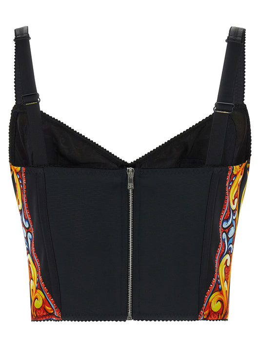 Dolce & Gabbana Multicolor Silk Tank Tops