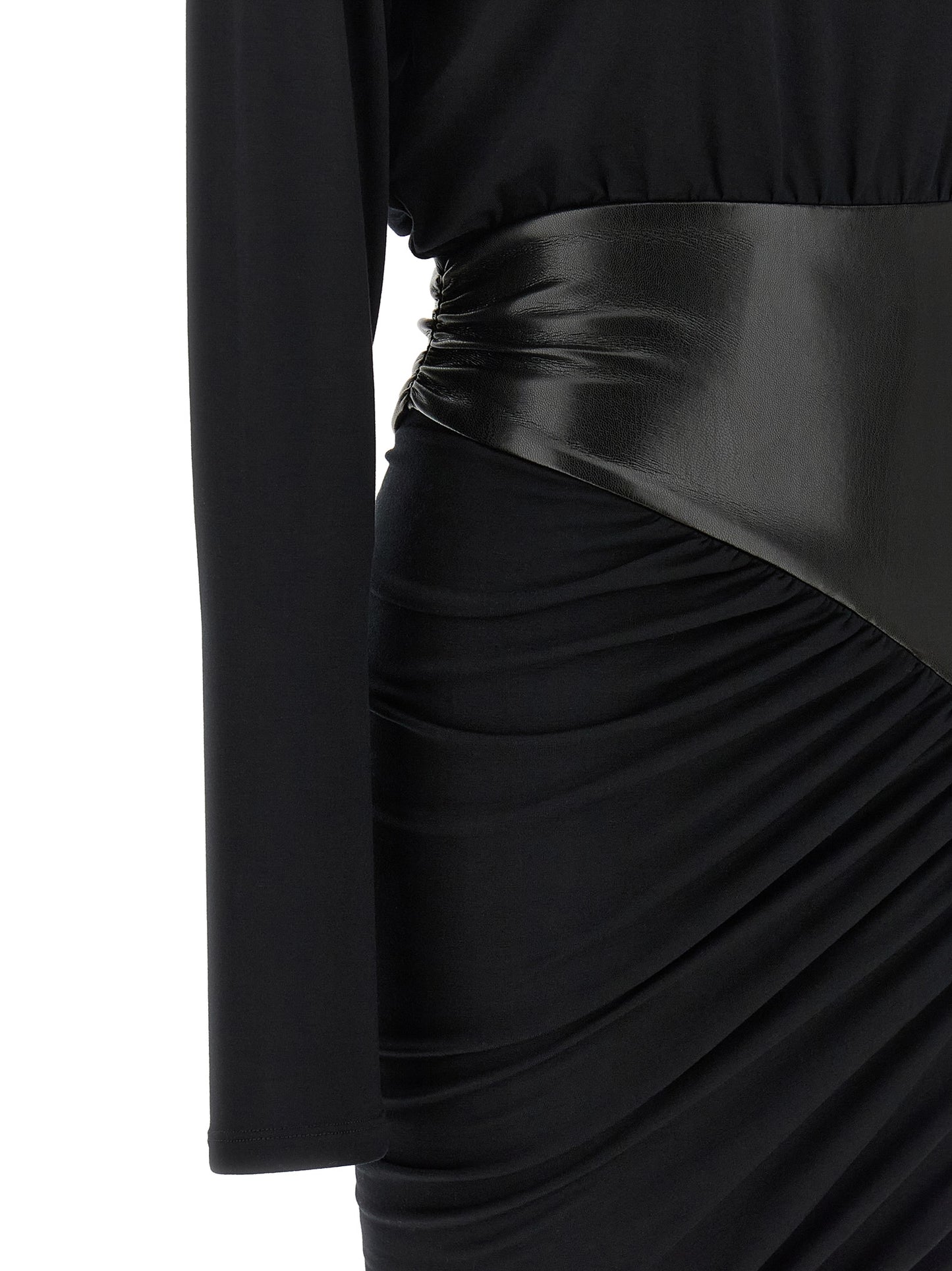 The Andamane Black Viscose Short Dress