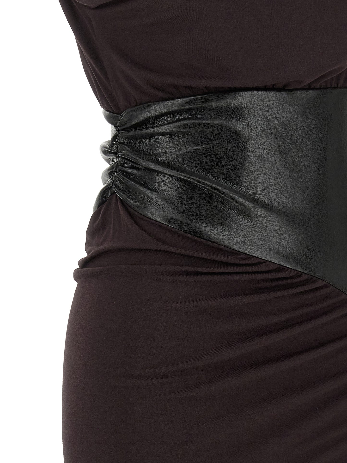 The Andamane Bordeaux Viscose Midi Dress