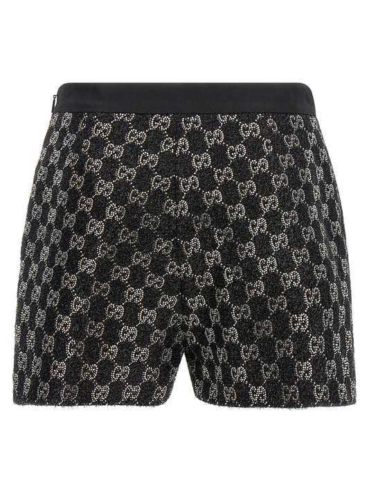 Gucci Black Viscose Bermuda Shorts
