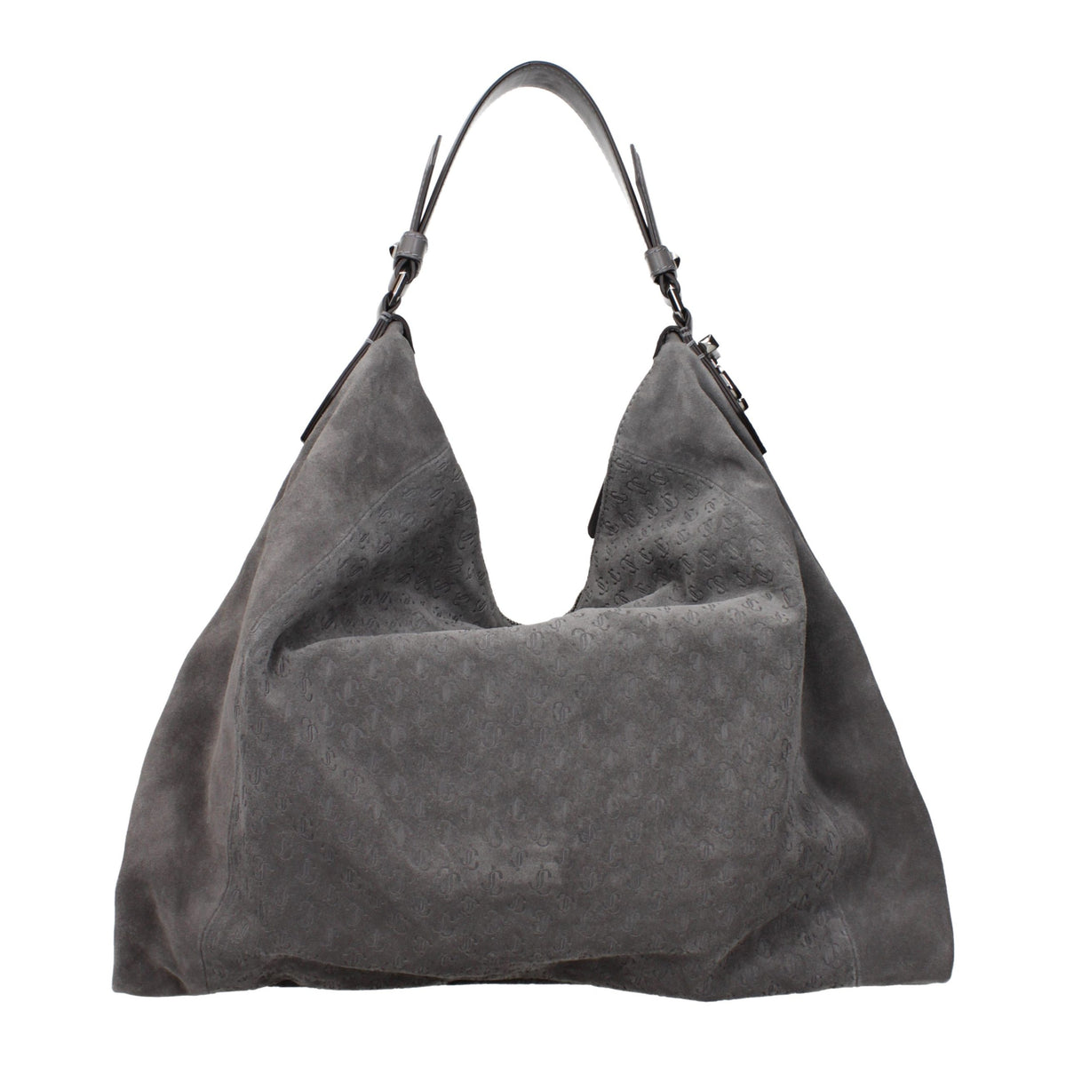 Jimmy Choo Gray Leather Shoulder Bag