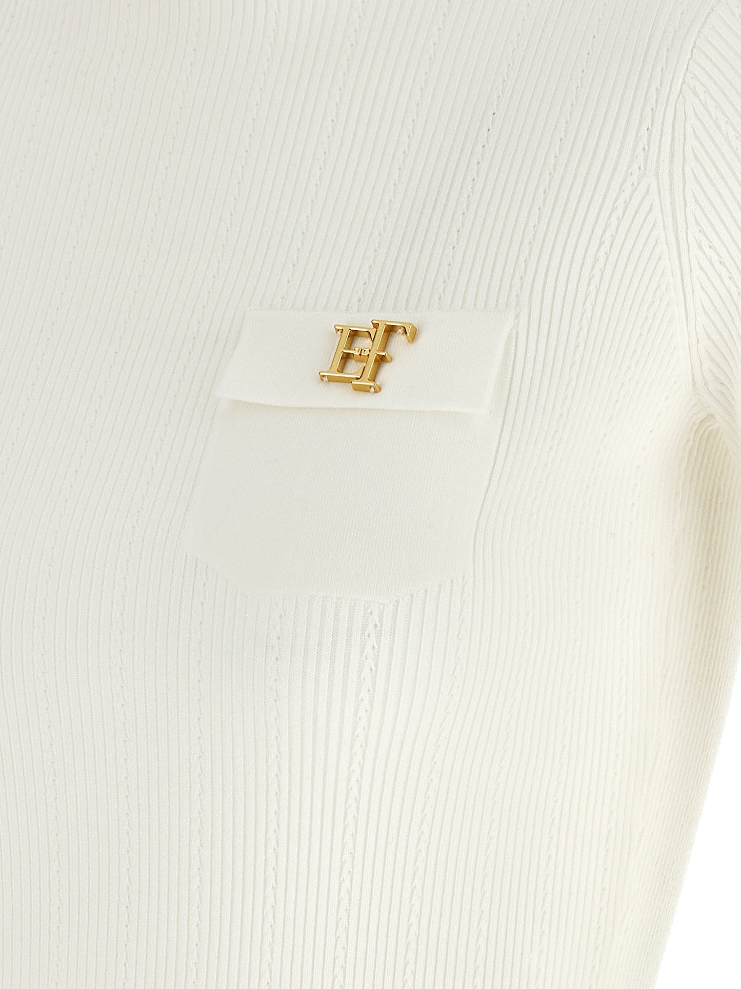 Elisabetta Franchi White Lycra Cardigan
