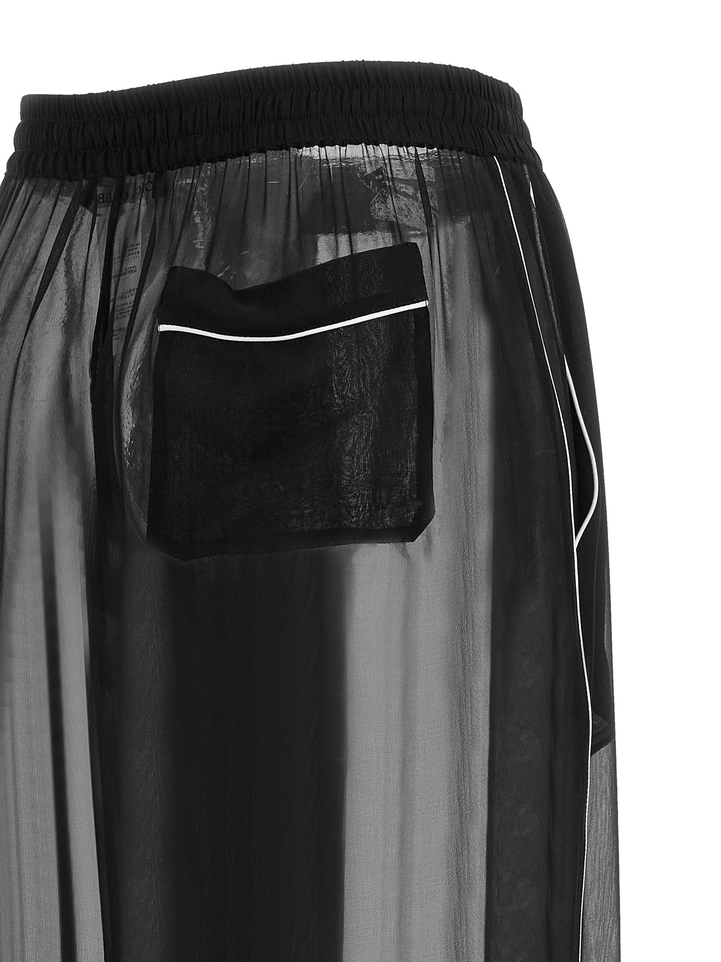 Dolce & Gabbana Black Silk Casual Pants