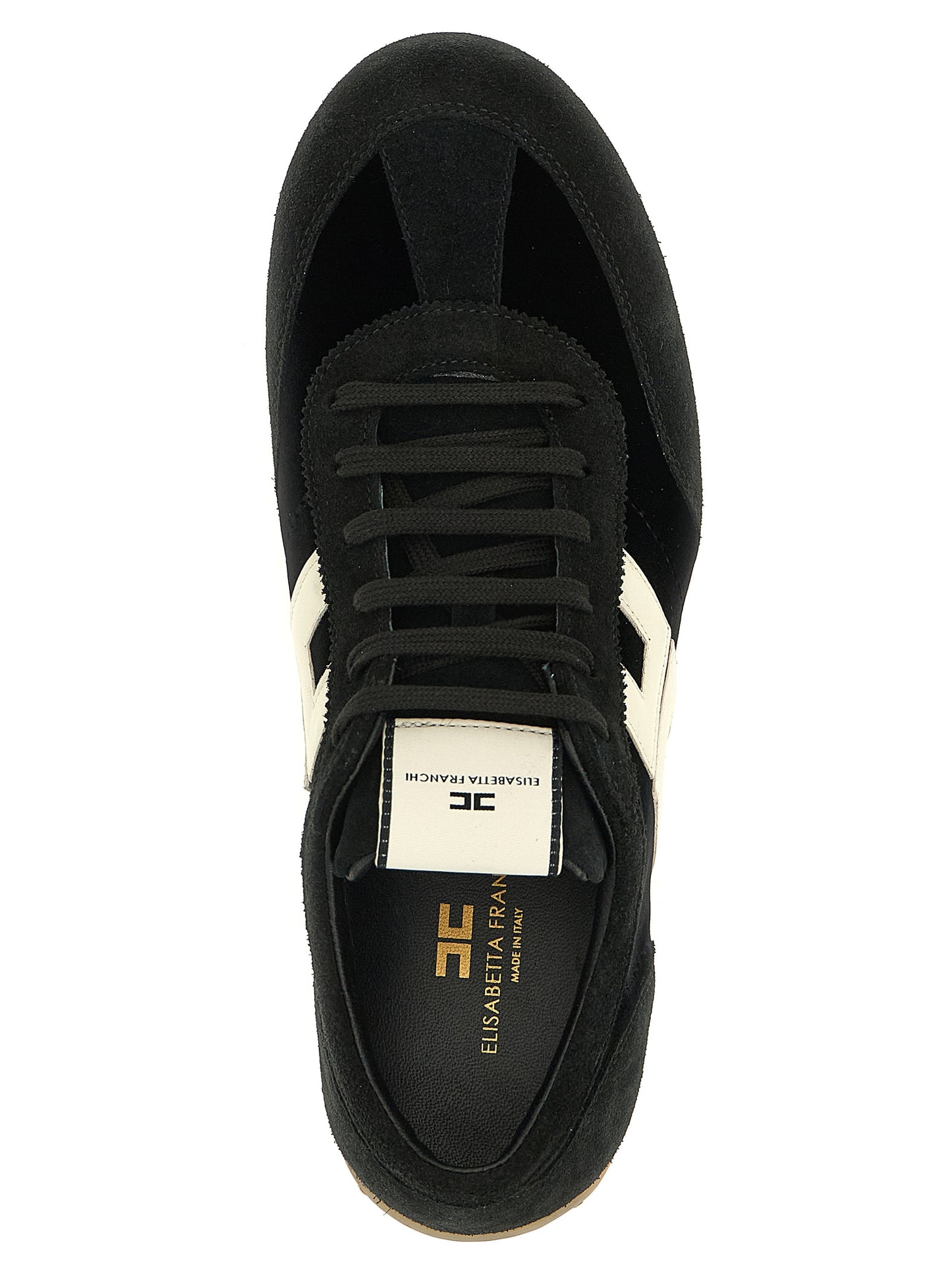 Elisabetta Franchi Bicolor Leather Low Top Sneakers