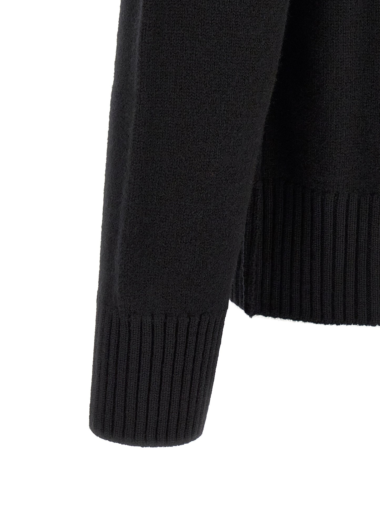 Ami Paris Black Wool Cardigan