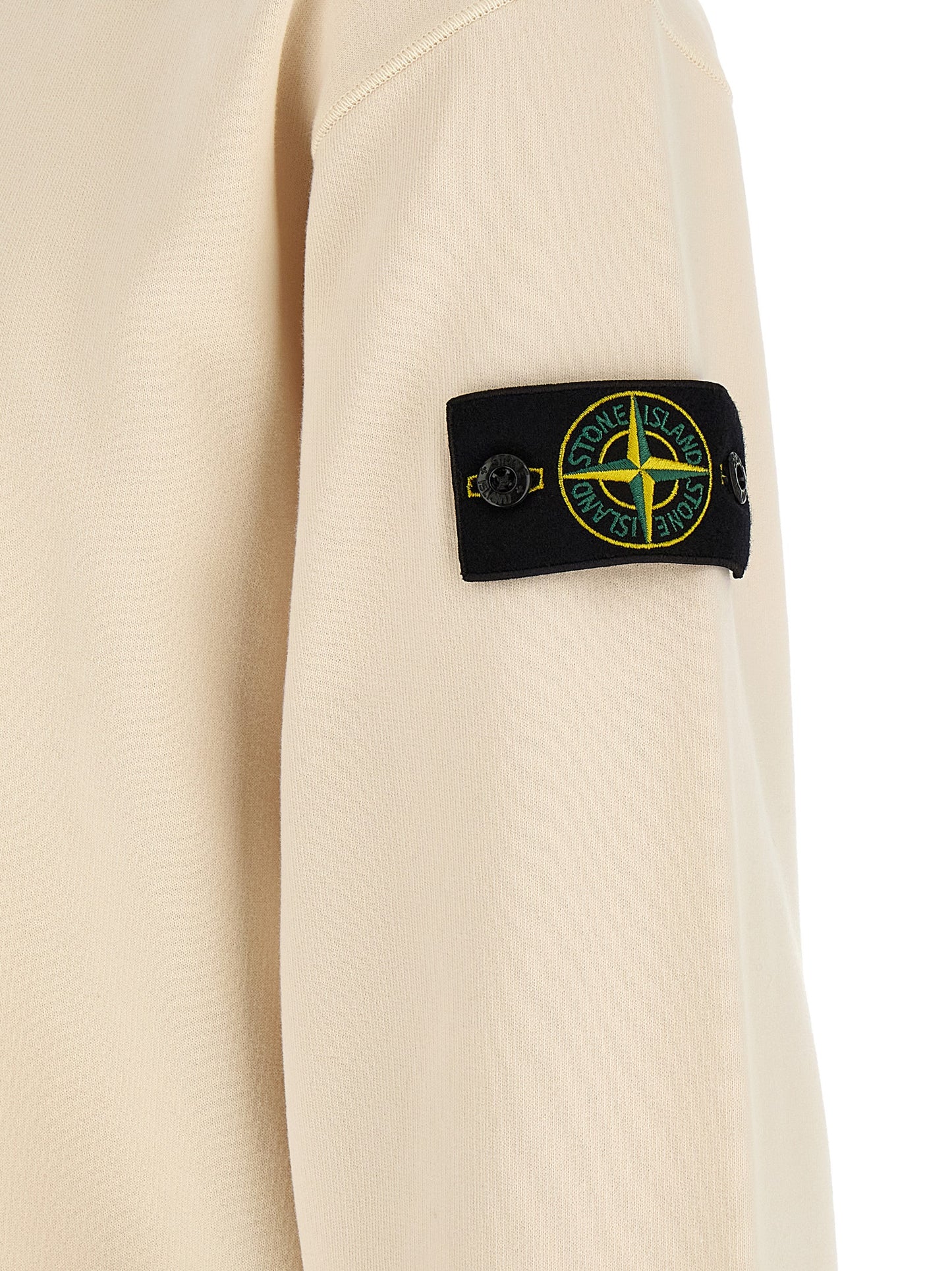 Stone Island White Cotton Sweatshirt