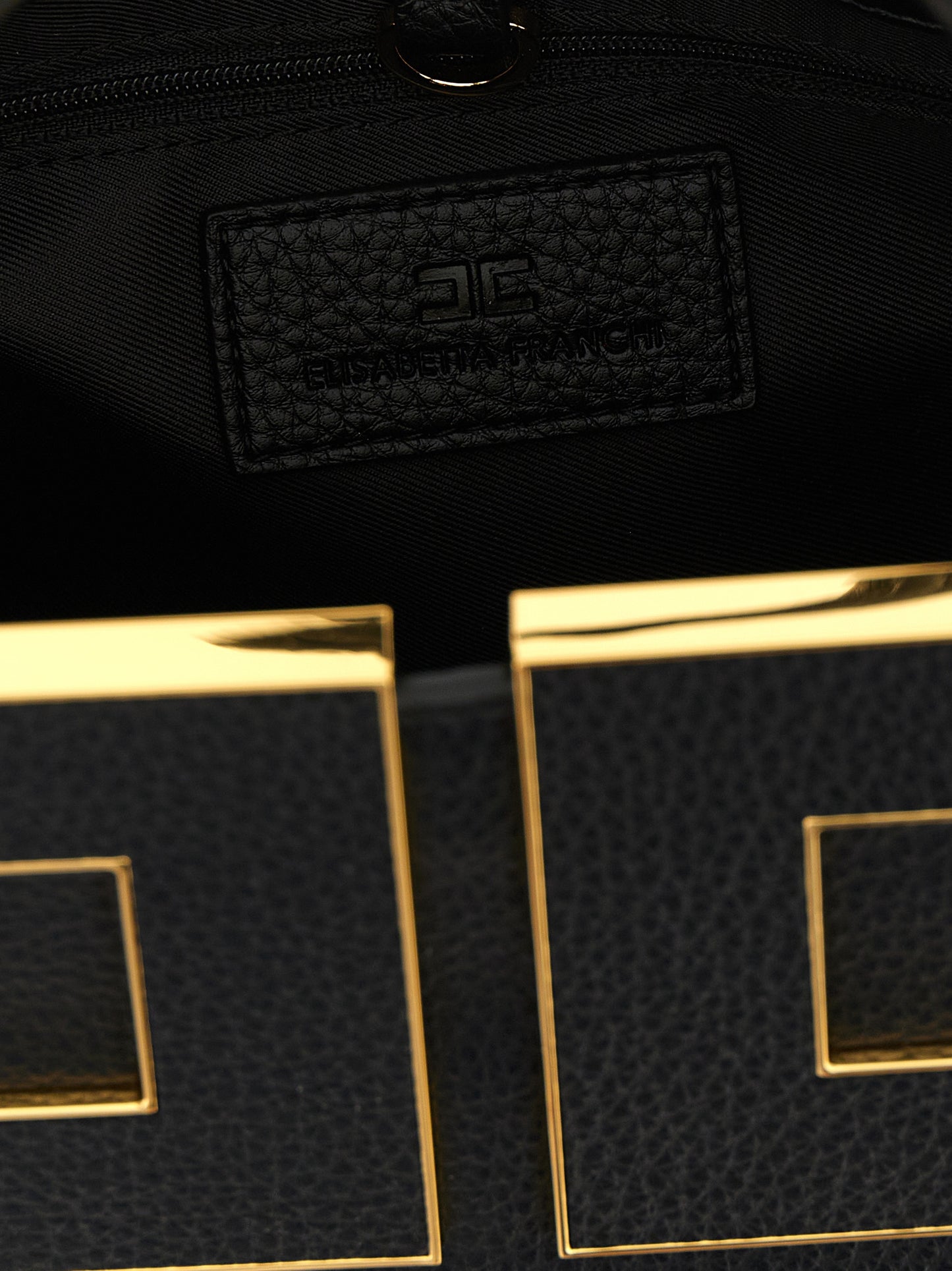 Elisabetta Franchi Black Polyester Tote Bag