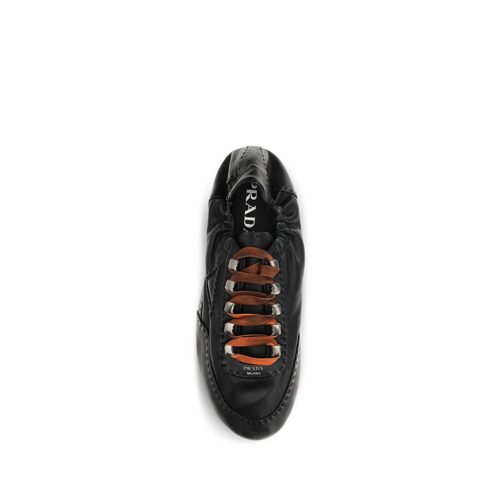 Prada Black Lamb Ovis Aries Athletic Sneakers