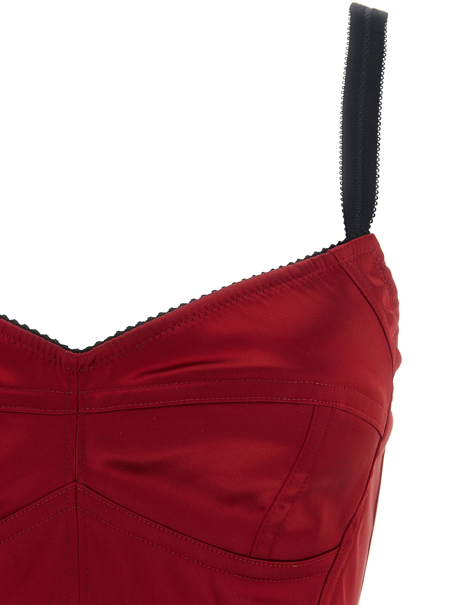 Dolce & Gabbana Red Acetate Tank Tops