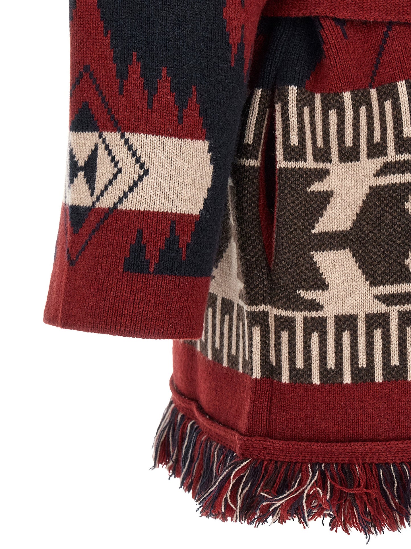 Alanui Red Cashmere Cardigan