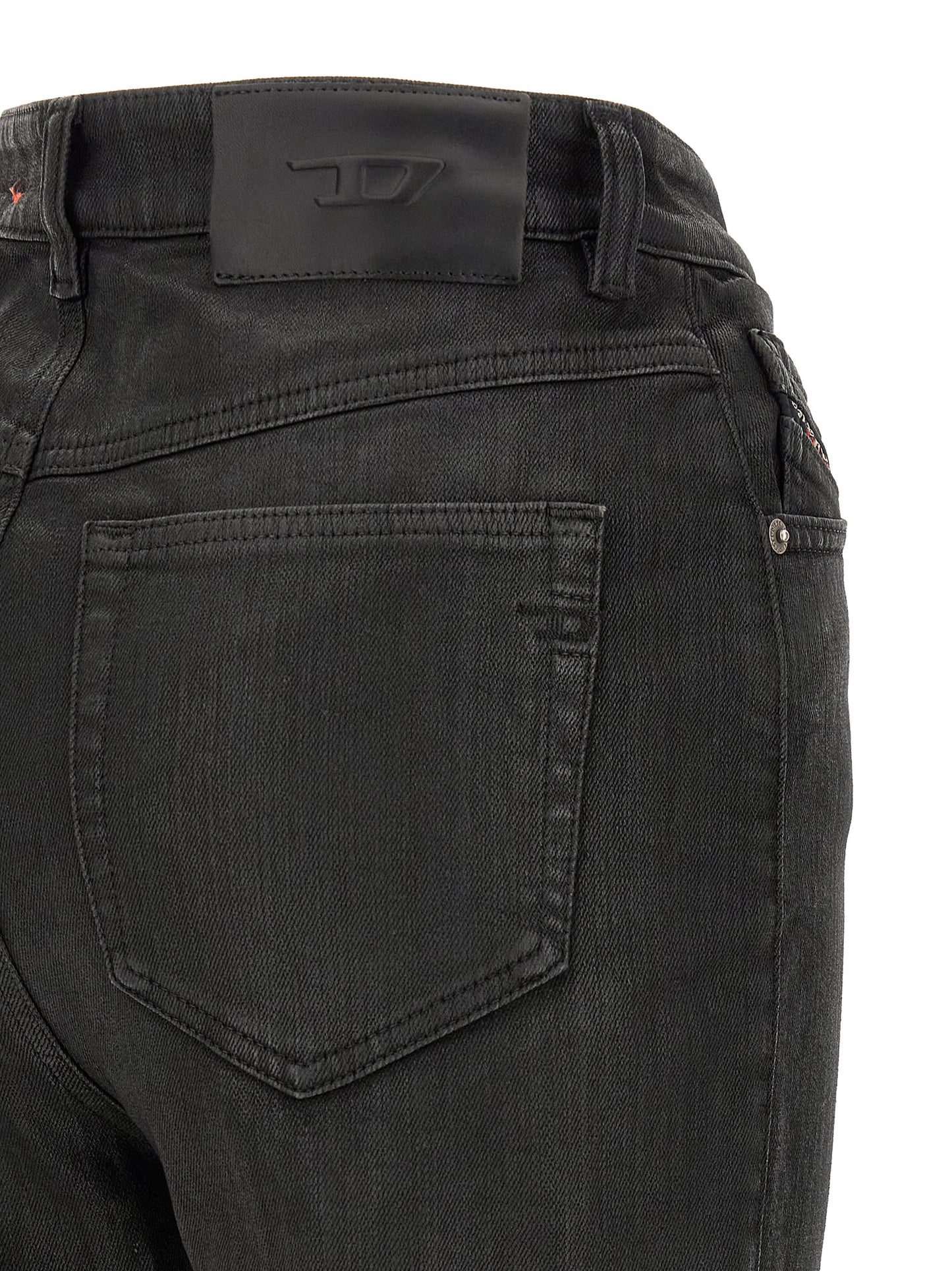 Diesel Black Cotton Slim Fit Jeans