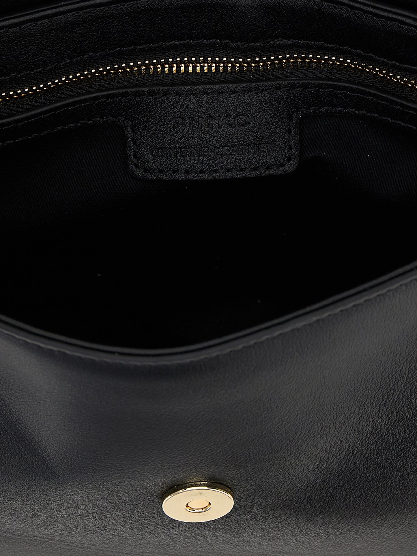 PINKO Black Calfskin Crossbody Bag