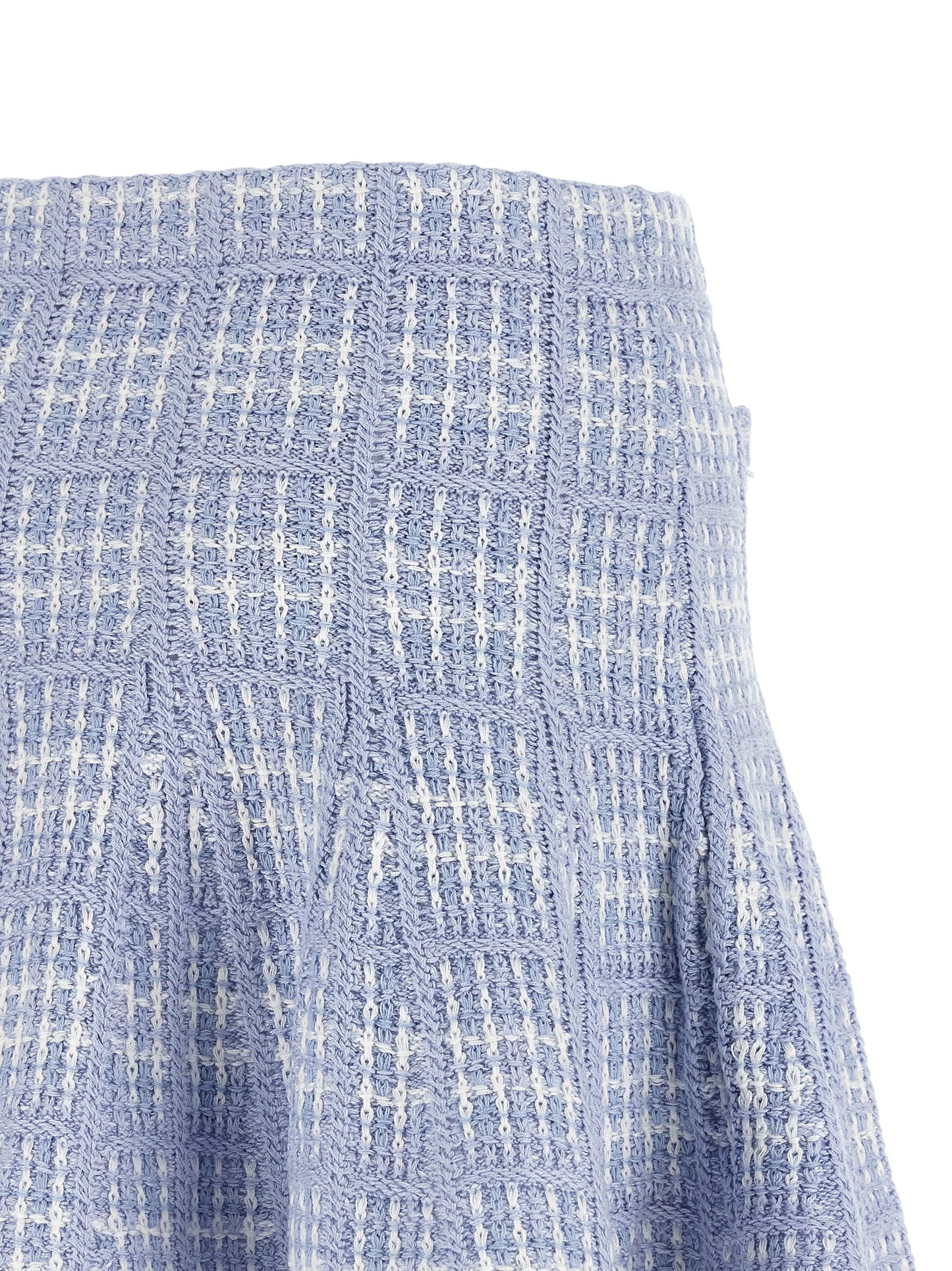 Self-Portrait Blue Cotton Long Skirt