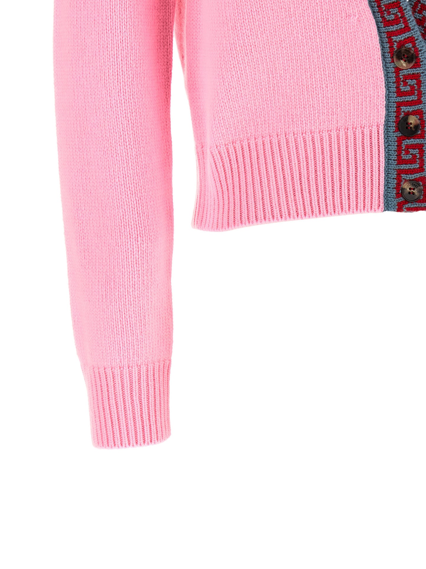 Versace Multicolor Virgin Wool Cardigan