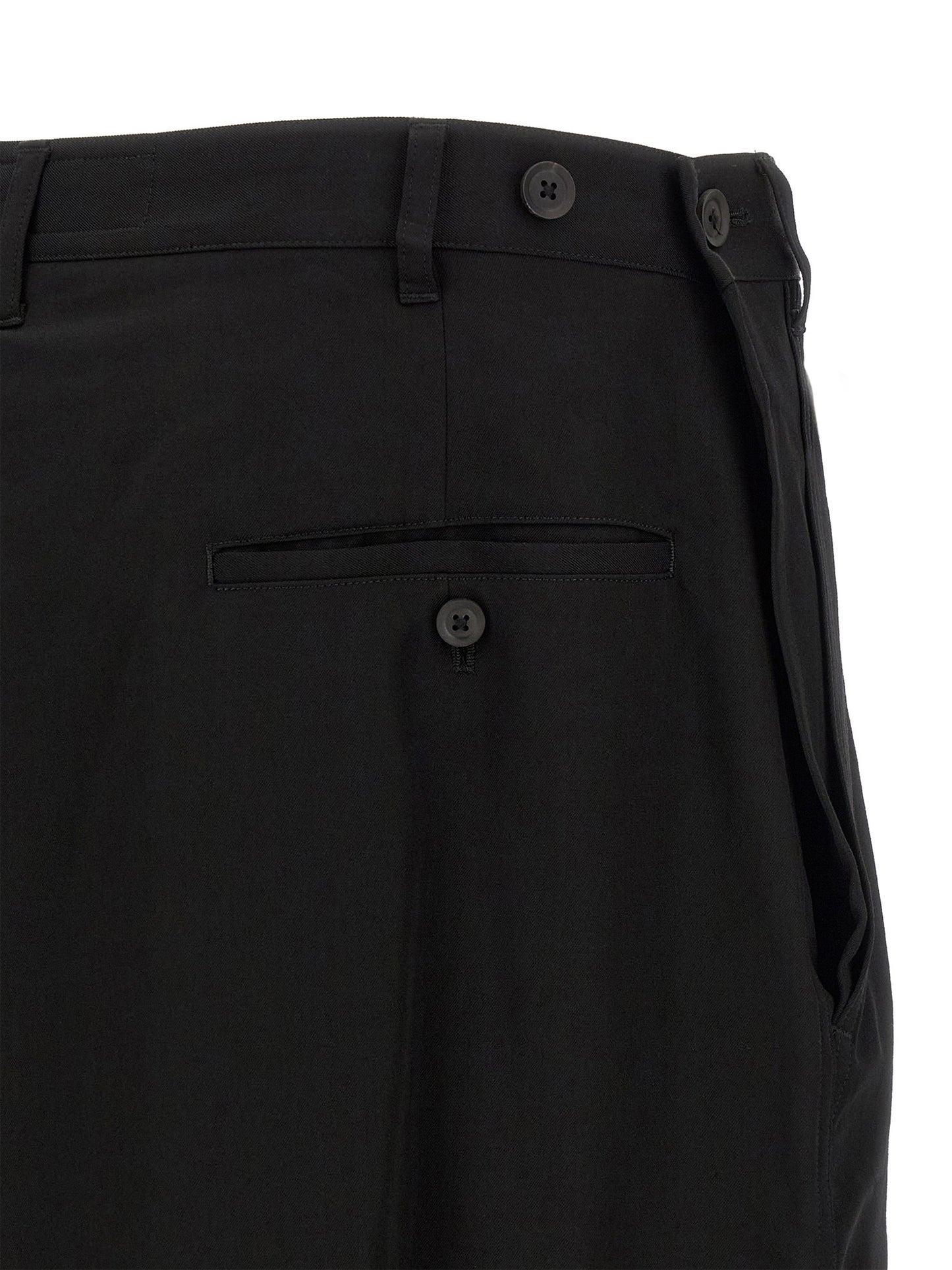 Yohji Yamamoto Black Wool Casual Pants