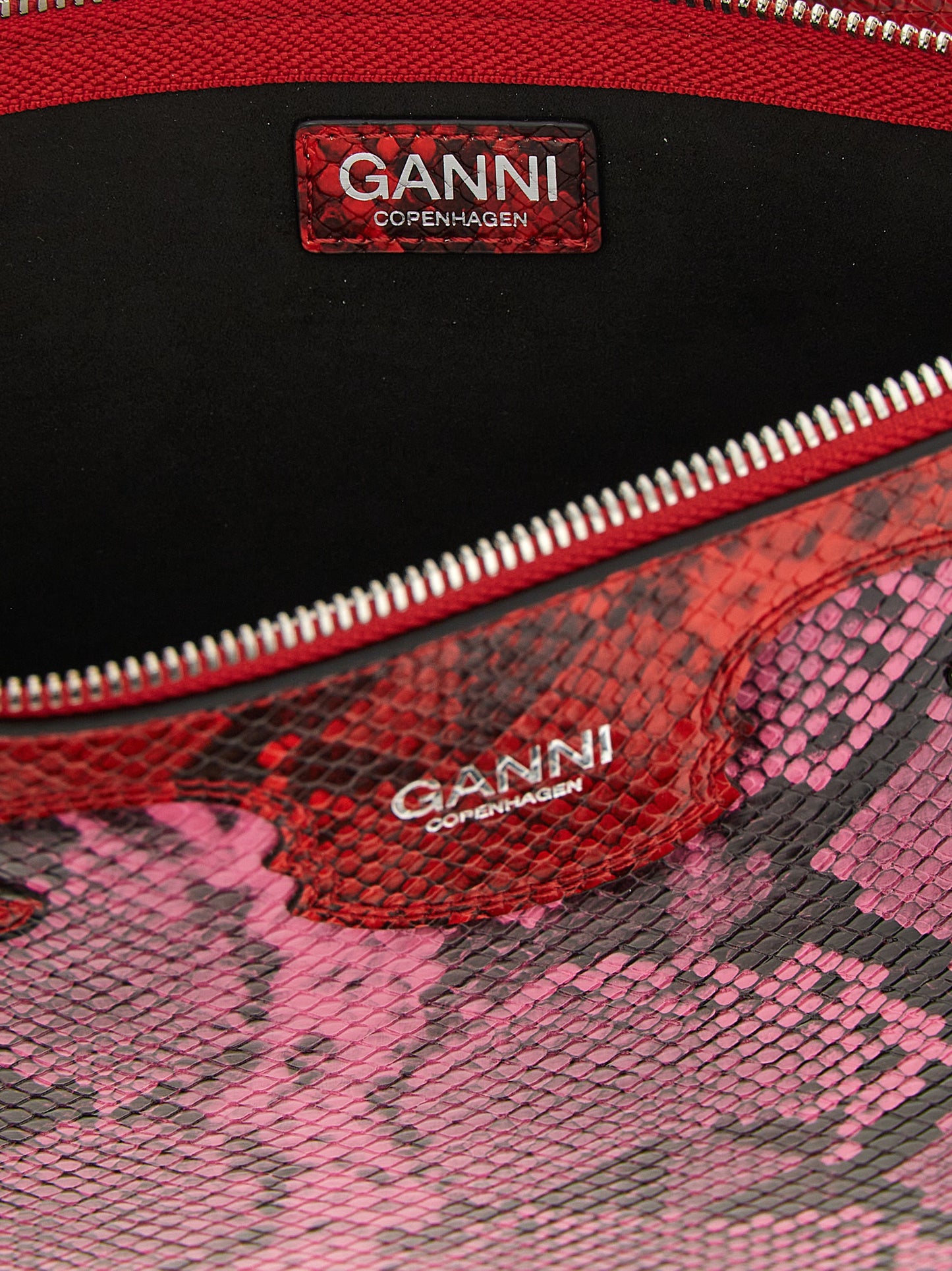 Ganni Fuchsia Polyester Clutch Bag