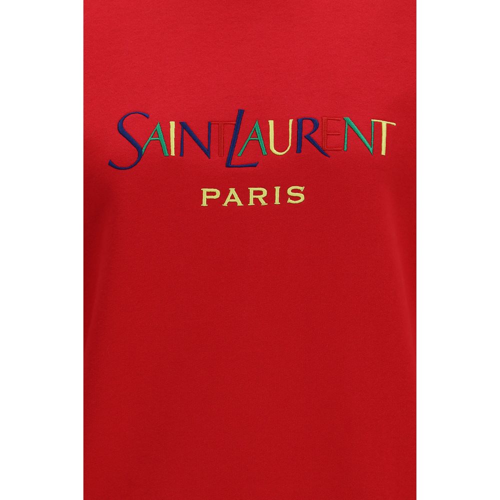 Saint Laurent Red Cotton Sweatshirt