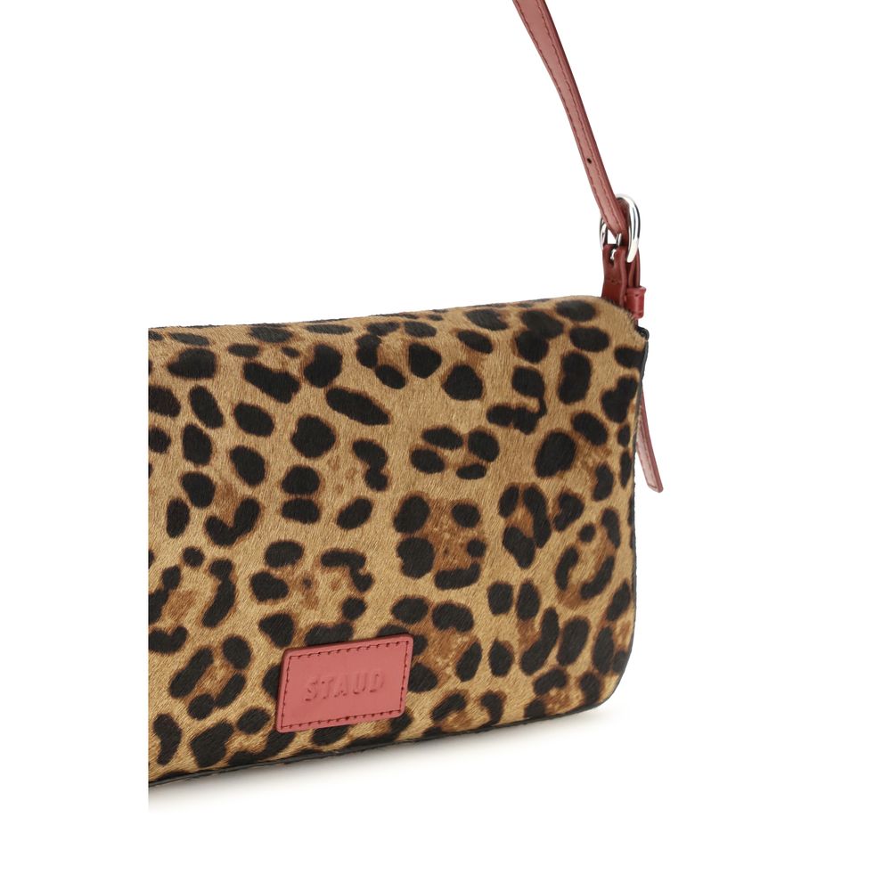 Staud Beige Calf Leather Bos Taurus Shoulder Bag