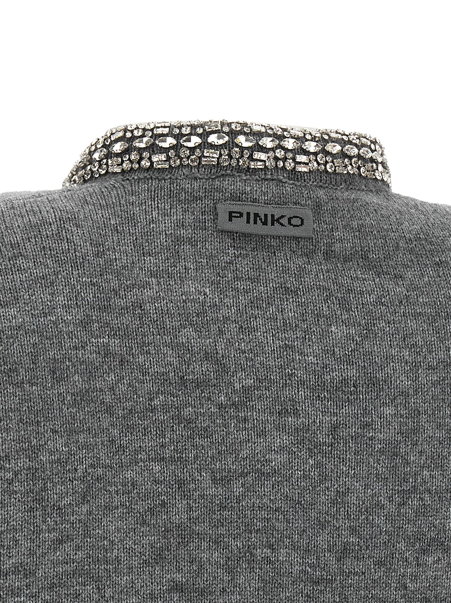 PINKO Gray Wool Cardigan