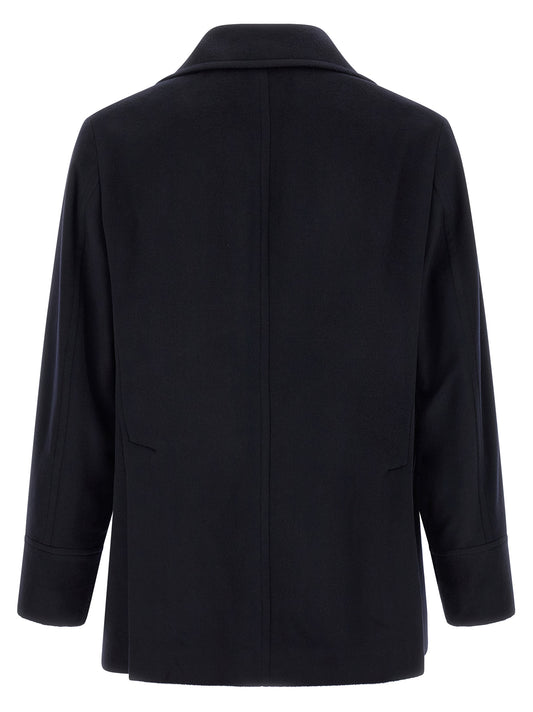 Brunello Cucinelli Blue Virgin Wool Coat