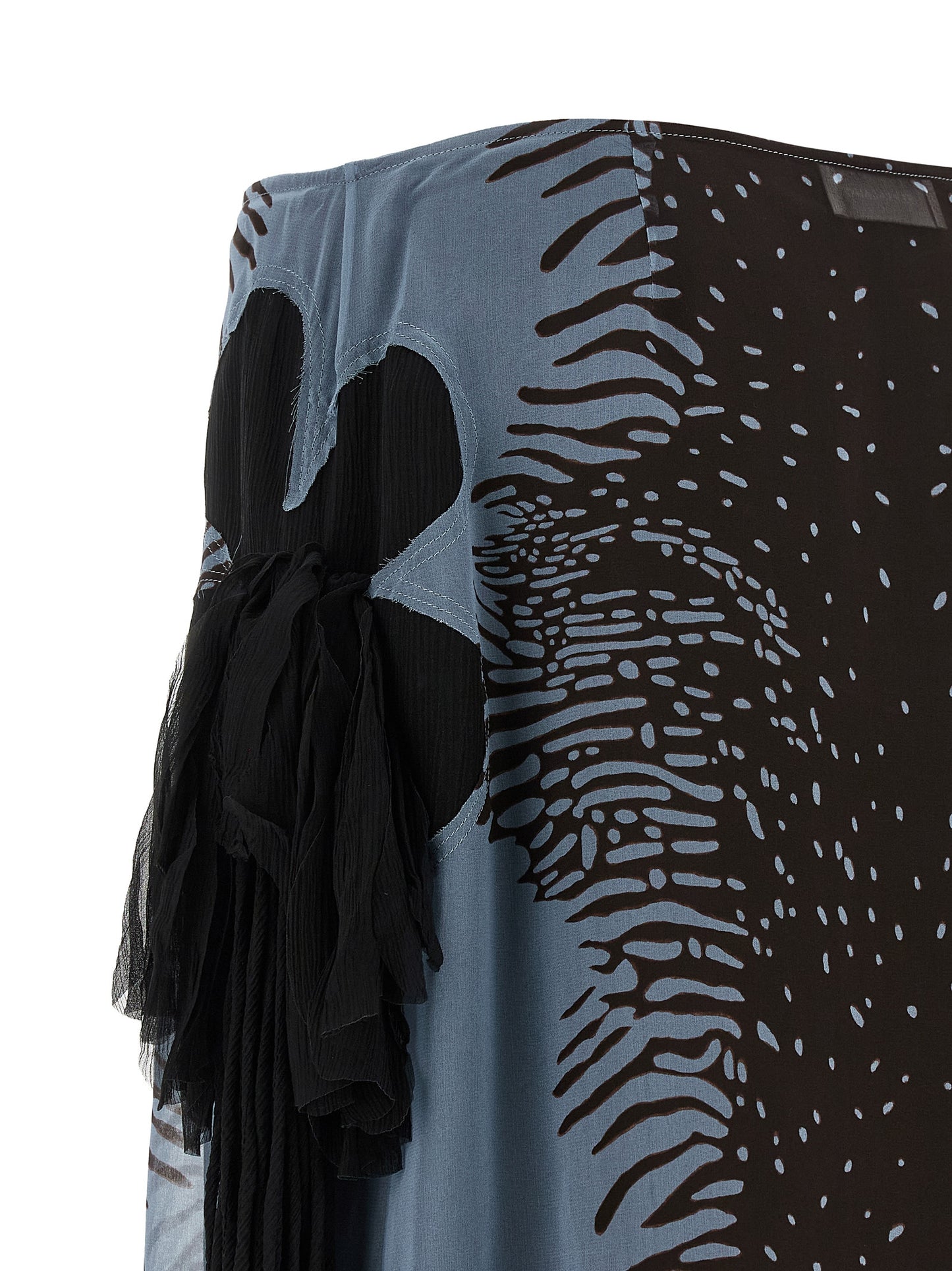 Ferragamo Multicolor Silk Midi Skirt