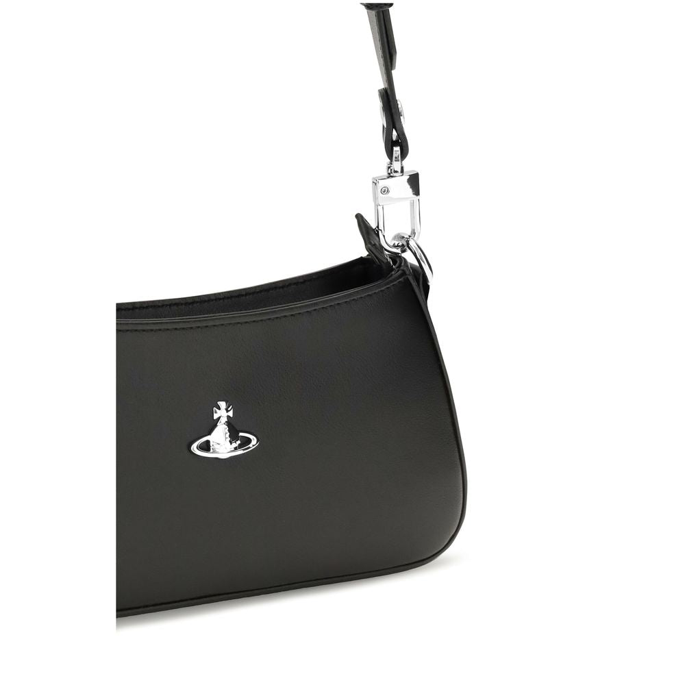 Vivienne Westwood Black Calf Leather Bos Taurus Shoulder Bag
