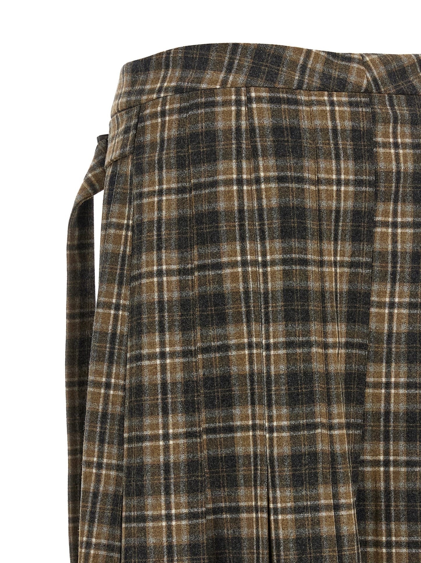 Brunello Cucinelli Brown Virgin Wool Mini Skirt