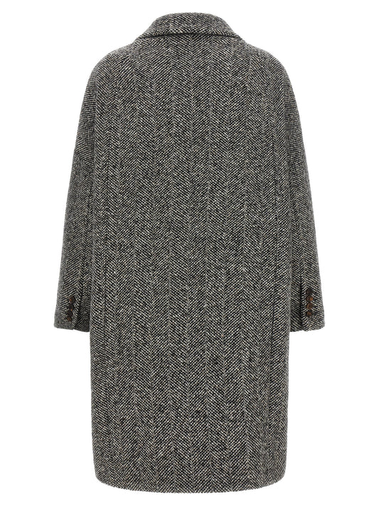 Brunello Cucinelli Gray Virgin Wool Coat