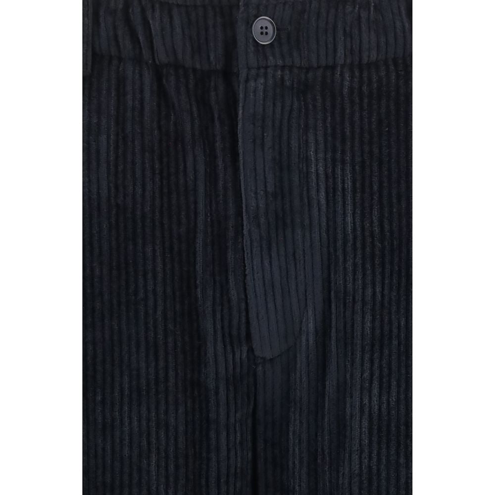 Giorgio Armani Black Viscose Casual Pants