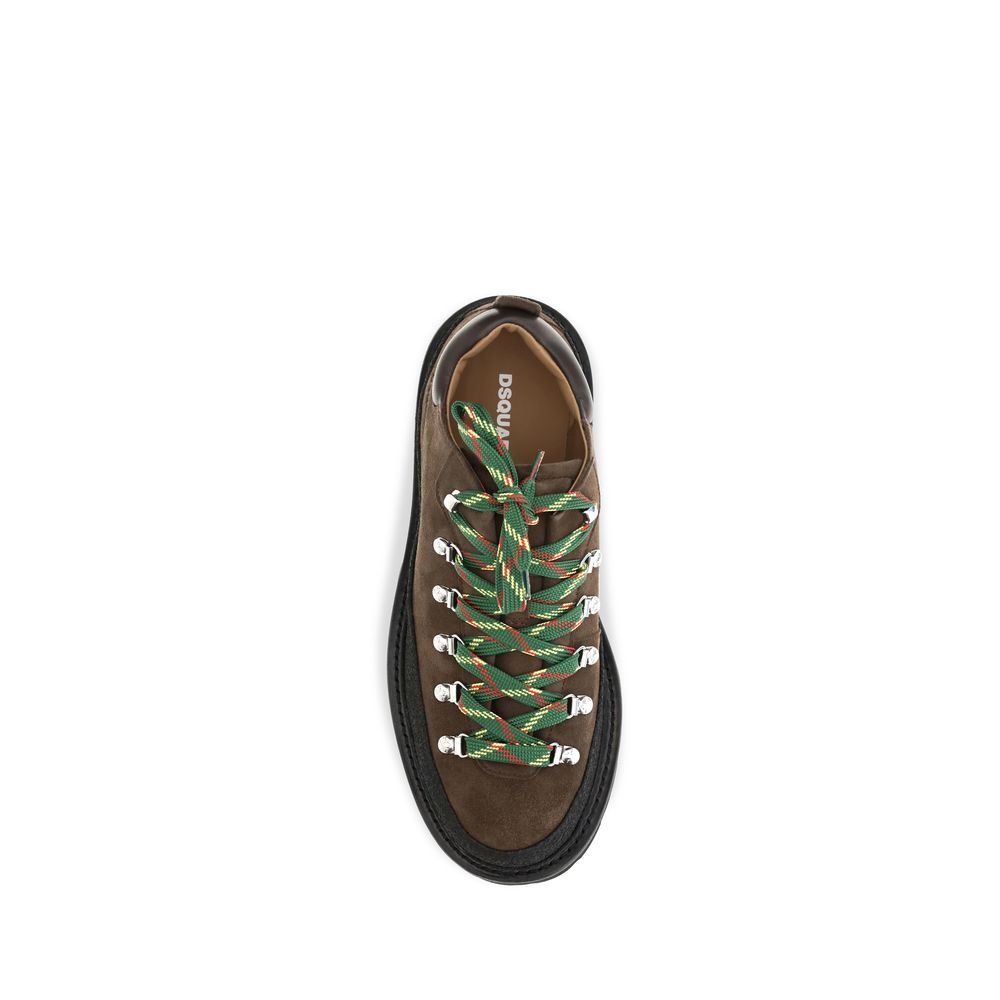 Dsquared² Brown Calf Leather Bos Taurus Lace-Up Boots