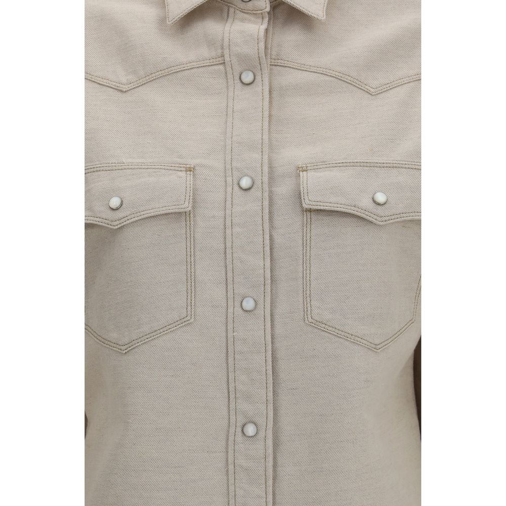 Fendi Beige Denim Shirt