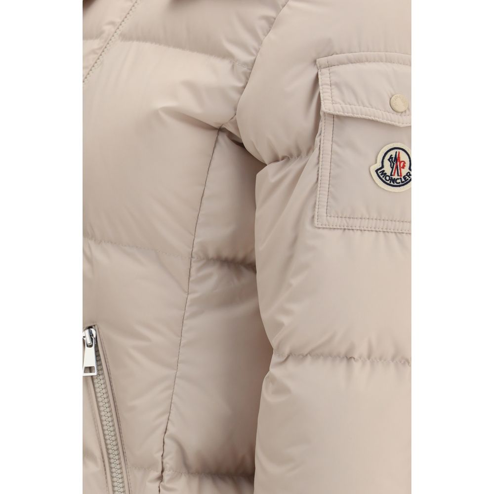 Moncler Beige Goose Down Full-Length Jacket